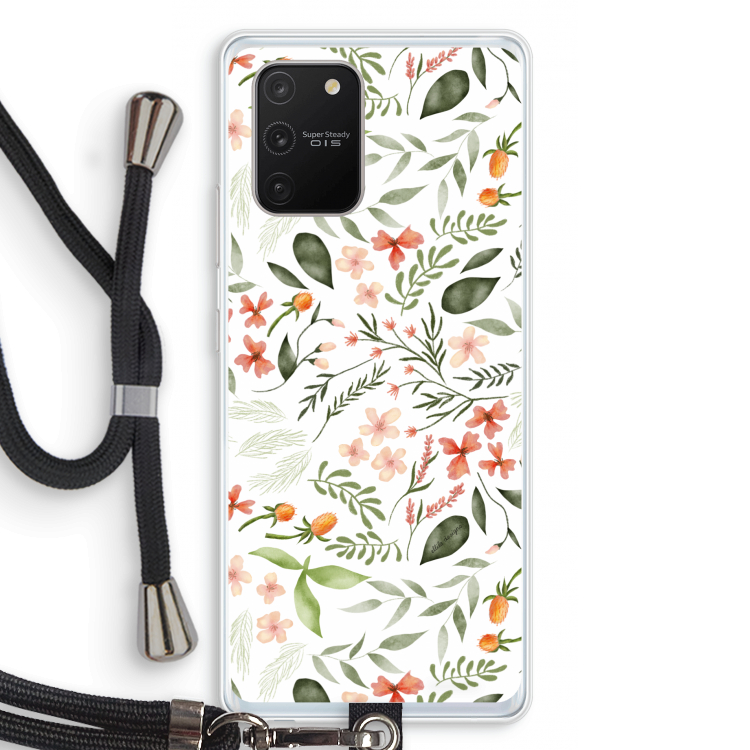 Sweet little flowers: Samsung Galaxy S10 Lite Transparant Hoesje met koord