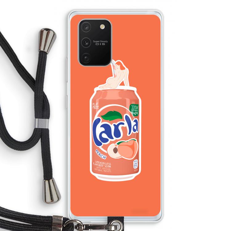 S(peach)less: Samsung Galaxy S10 Lite Transparant Hoesje met koord