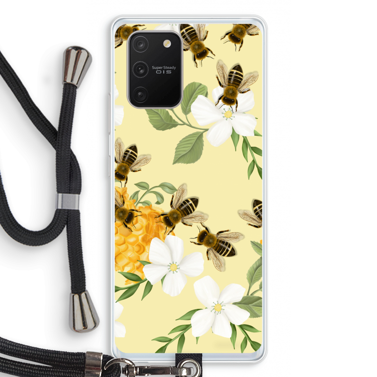 No flowers without bees: Samsung Galaxy S10 Lite Transparant Hoesje met koord