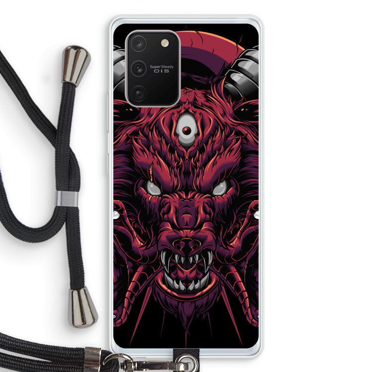 Hell Hound and Serpents: Samsung Galaxy S10 Lite Transparant Hoesje met koord