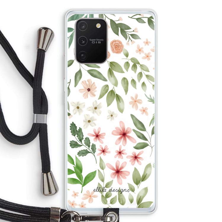 Botanical sweet flower heaven: Samsung Galaxy S10 Lite Transparant Hoesje met koord