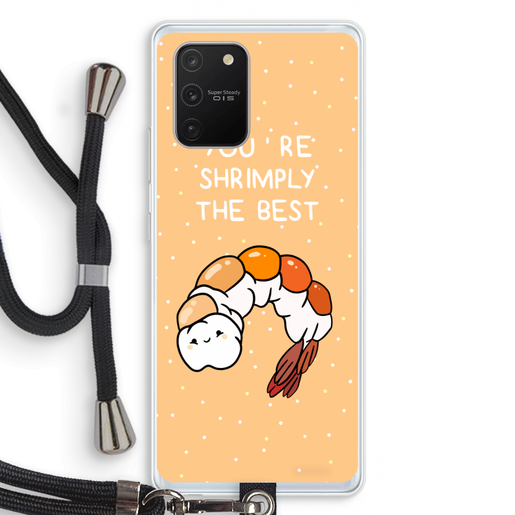 You're Shrimply The Best: Samsung Galaxy S10 Lite Transparant Hoesje met koord