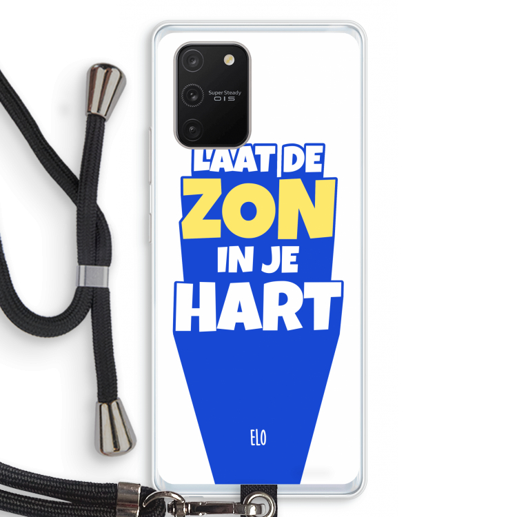 Laat de zon in je hart: Samsung Galaxy S10 Lite Transparant Hoesje met koord