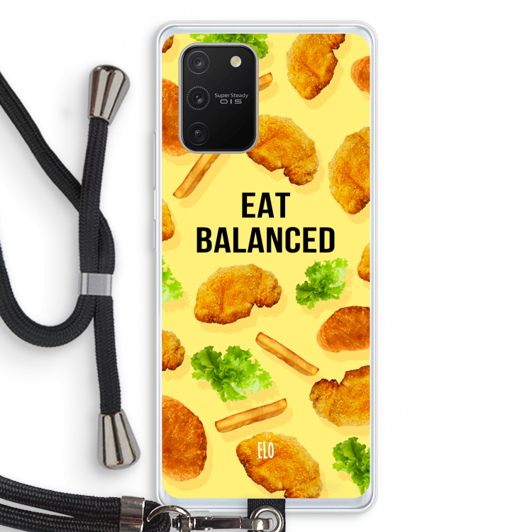 Eat Balanced: Samsung Galaxy S10 Lite Transparant Hoesje met koord
