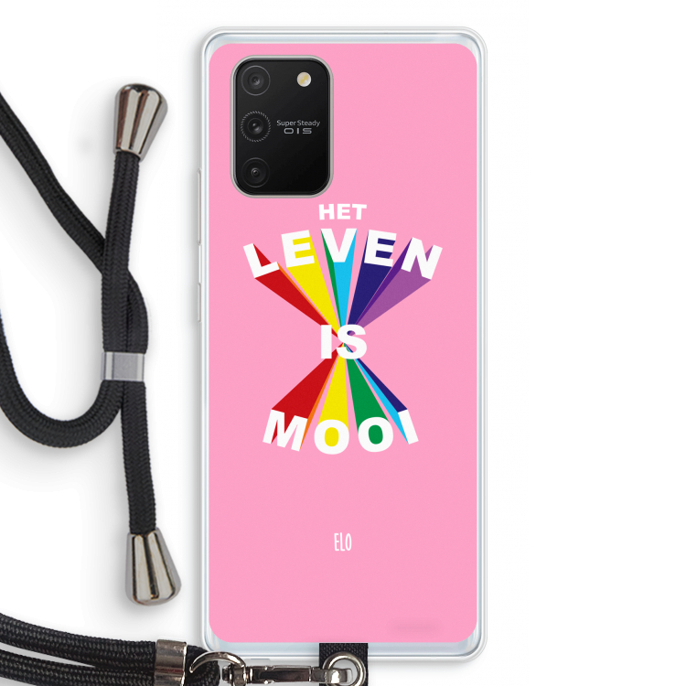 Het Leven Is Mooi: Samsung Galaxy S10 Lite Transparant Hoesje met koord