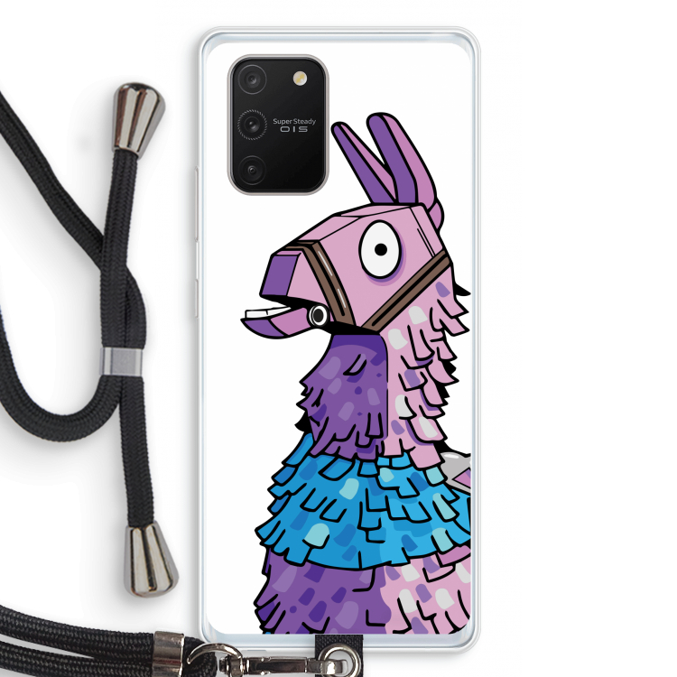 Lama: Samsung Galaxy S10 Lite Transparant Hoesje met koord