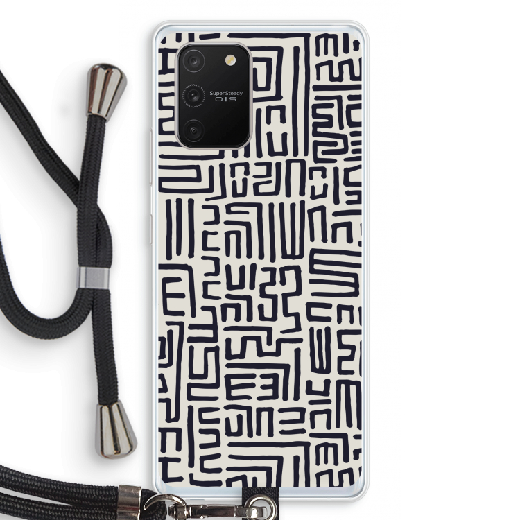 Moroccan Print: Samsung Galaxy S10 Lite Transparant Hoesje met koord