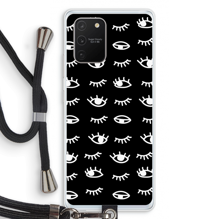 Eye pattern #3: Samsung Galaxy S10 Lite Transparant Hoesje met koord