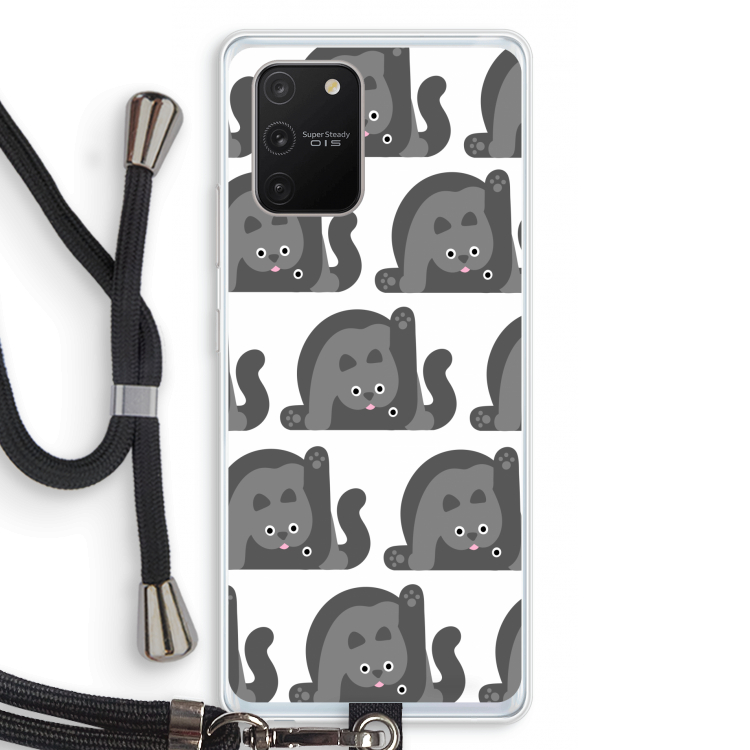Cats: Samsung Galaxy S10 Lite Transparant Hoesje met koord
