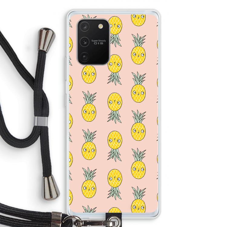 Ananas: Samsung Galaxy S10 Lite Transparant Hoesje met koord