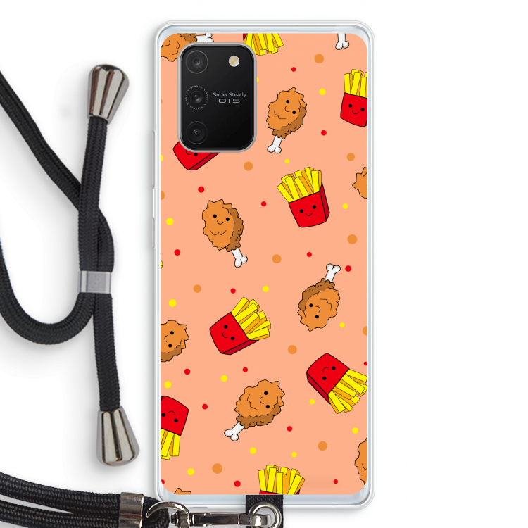 Chicken 'n Fries: Samsung Galaxy S10 Lite Transparant Hoesje met koord