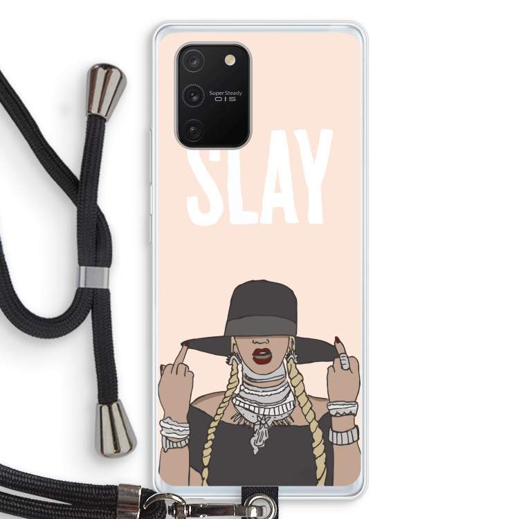 Slay All Day: Samsung Galaxy S10 Lite Transparant Hoesje met koord