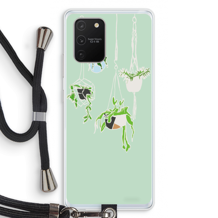 Hang In There: Samsung Galaxy S10 Lite Transparant Hoesje met koord