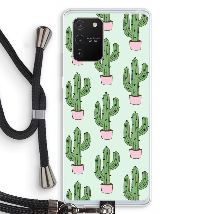 Cactus Lover: Samsung Galaxy S10 Lite Transparant Hoesje met koord