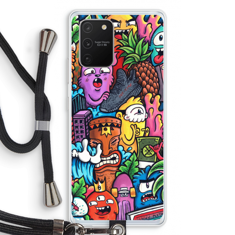 Vexx Mixtape: Samsung Galaxy S10 Lite Transparant Hoesje met koord
