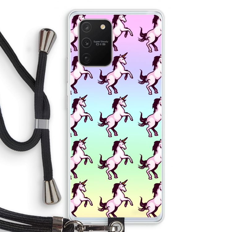 Musketon Unicorn: Samsung Galaxy S10 Lite Transparant Hoesje met koord
