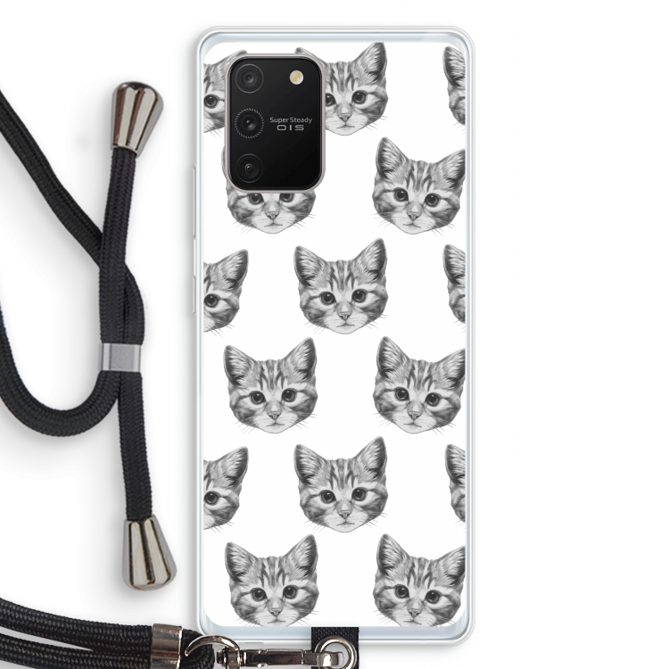 Kitten: Samsung Galaxy S10 Lite Transparant Hoesje met koord