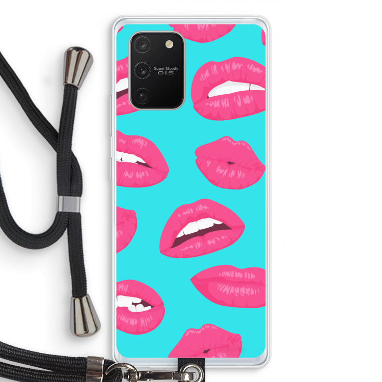 Bite my lip: Samsung Galaxy S10 Lite Transparant Hoesje met koord