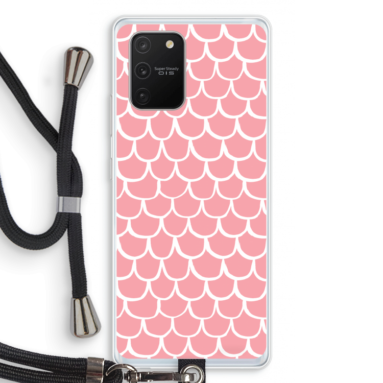 Dakpannetjes: Samsung Galaxy S10 Lite Transparant Hoesje met koord