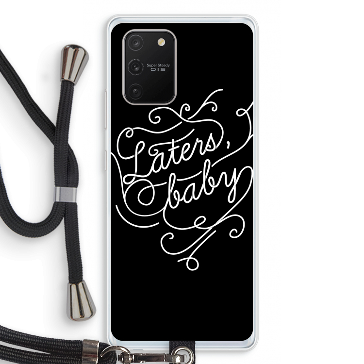 Laters, baby: Samsung Galaxy S10 Lite Transparant Hoesje met koord