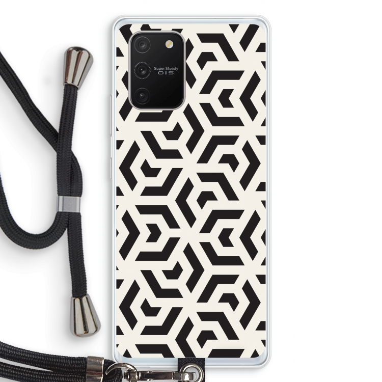 Crazy pattern: Samsung Galaxy S10 Lite Transparant Hoesje met koord