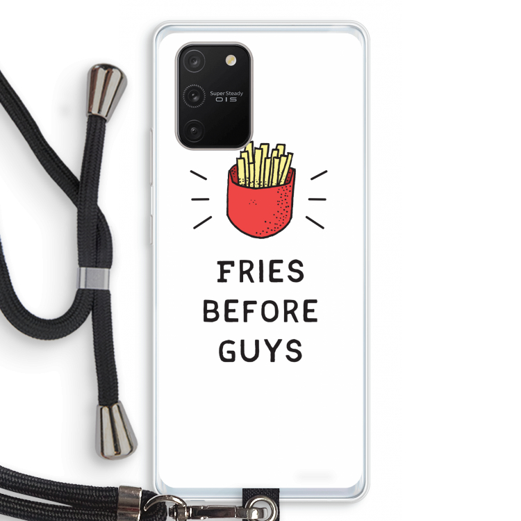 Fries before guys: Samsung Galaxy S10 Lite Transparant Hoesje met koord