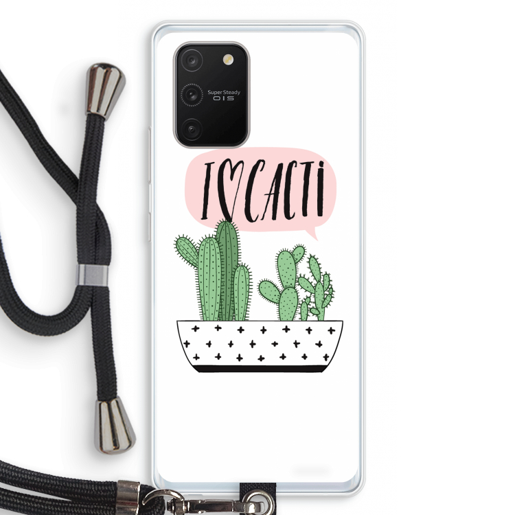 I love cacti: Samsung Galaxy S10 Lite Transparant Hoesje met koord