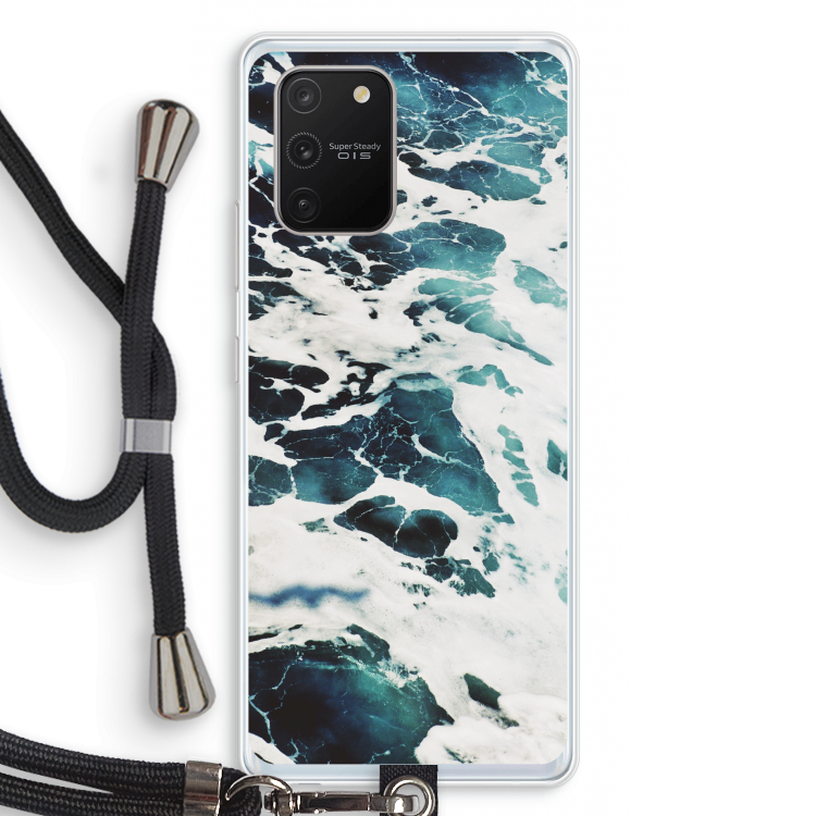 Golven: Samsung Galaxy S10 Lite Transparant Hoesje met koord
