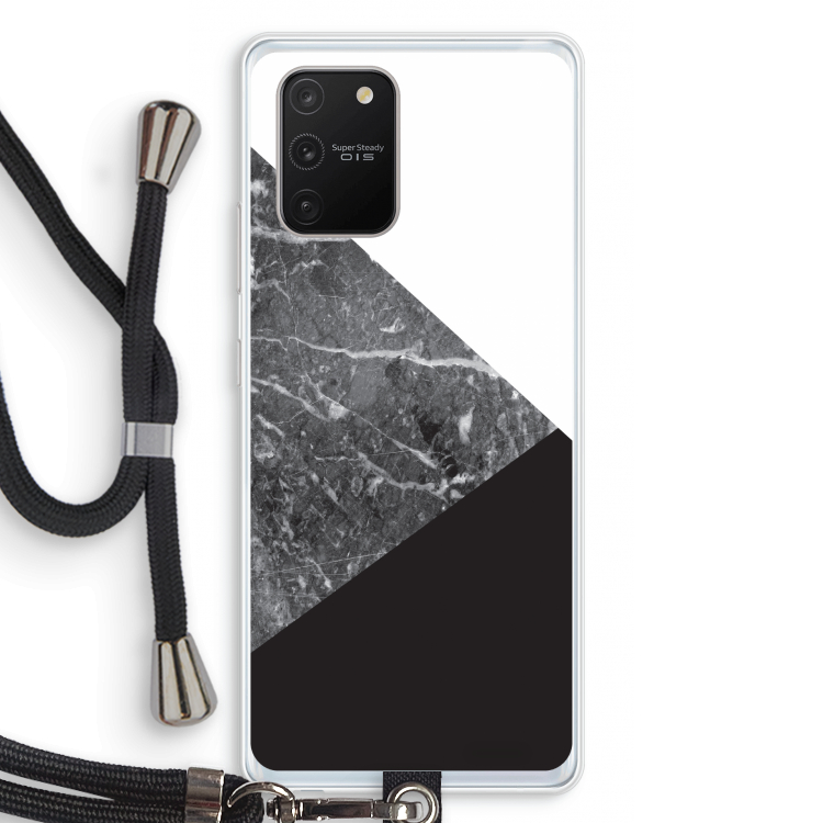 Combinatie marmer: Samsung Galaxy S10 Lite Transparant Hoesje met koord