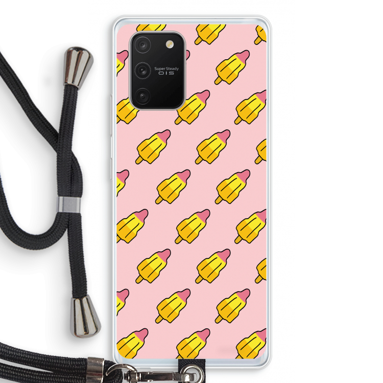 Waterijsjes: Samsung Galaxy S10 Lite Transparant Hoesje met koord