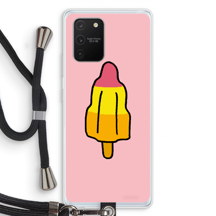 Raketijsje: Samsung Galaxy S10 Lite Transparant Hoesje met koord