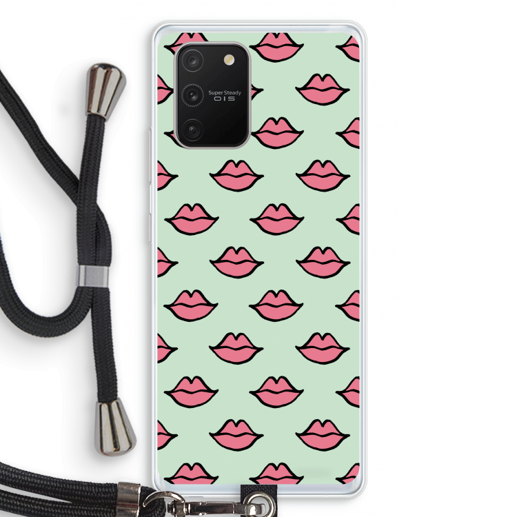 Lipjes: Samsung Galaxy S10 Lite Transparant Hoesje met koord