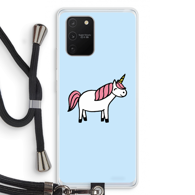 Eenhoorn: Samsung Galaxy S10 Lite Transparant Hoesje met koord
