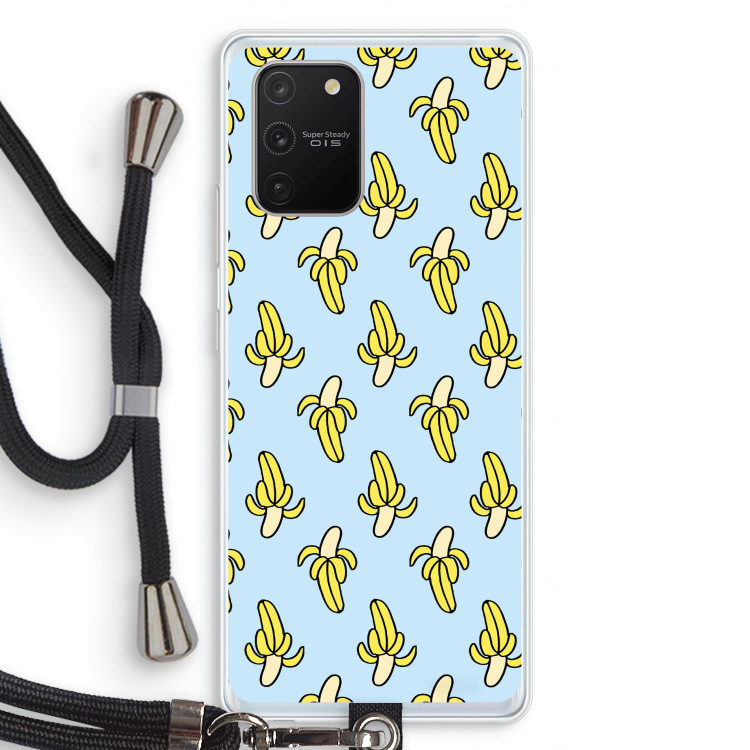 Bananas: Samsung Galaxy S10 Lite Transparant Hoesje met koord