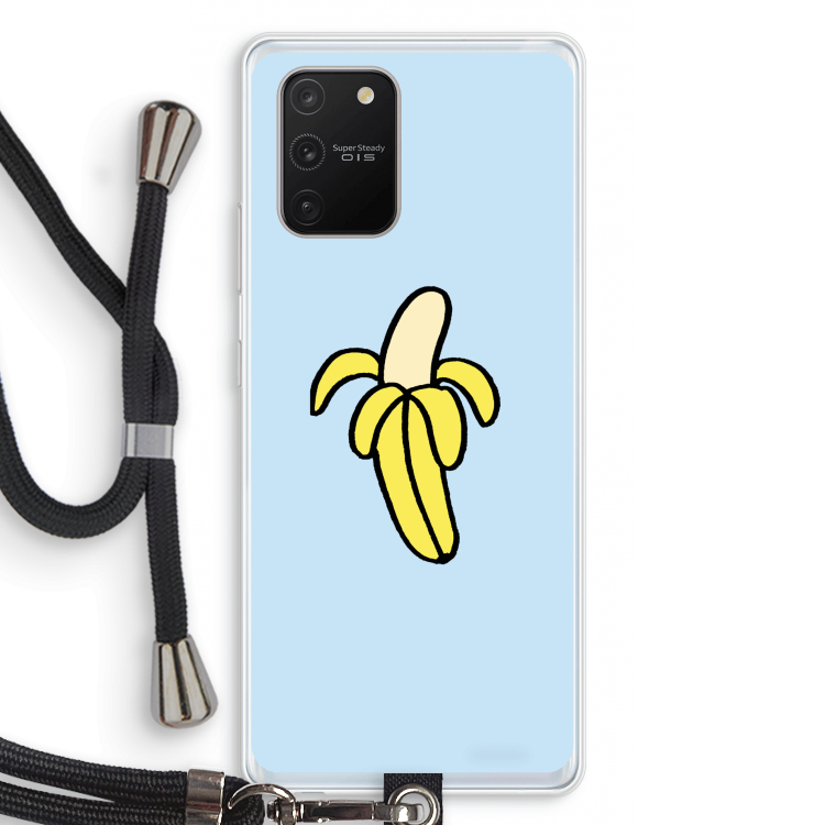 Banana: Samsung Galaxy S10 Lite Transparant Hoesje met koord