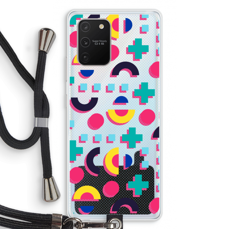 8-bit N°2: Samsung Galaxy S10 Lite Transparant Hoesje met koord
