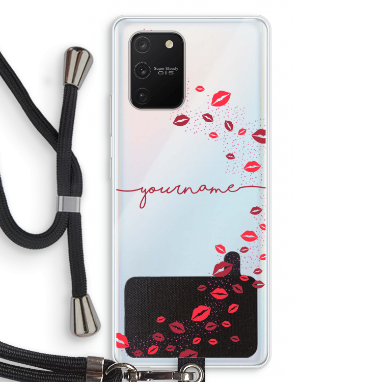 Kusjes: Samsung Galaxy S10 Lite Transparant Hoesje met koord