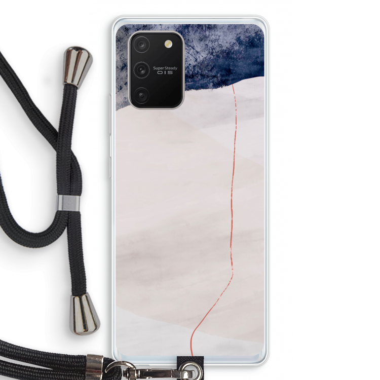 Stone White: Samsung Galaxy S10 Lite Transparant Hoesje met koord