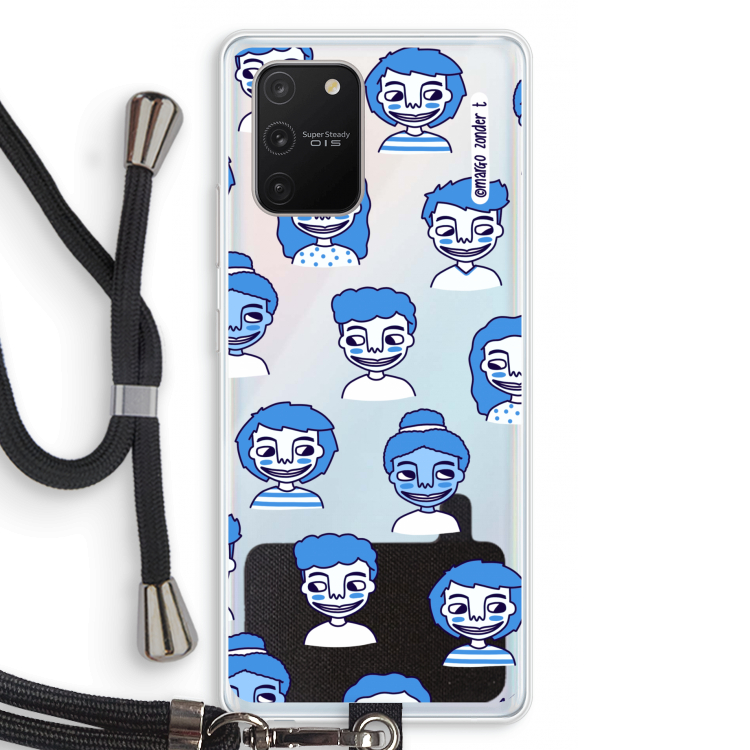 Gezichtjes: Samsung Galaxy S10 Lite Transparant Hoesje met koord