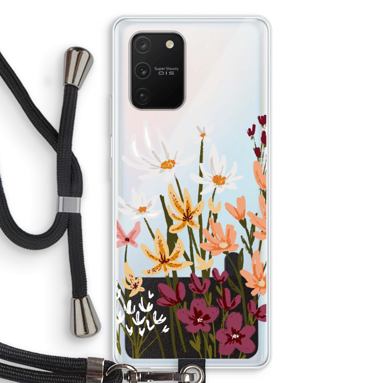 Painted wildflowers: Samsung Galaxy S10 Lite Transparant Hoesje met koord