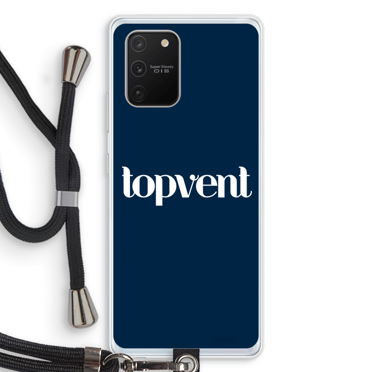 Topvent Navy: Samsung Galaxy S10 Lite Transparant Hoesje met koord