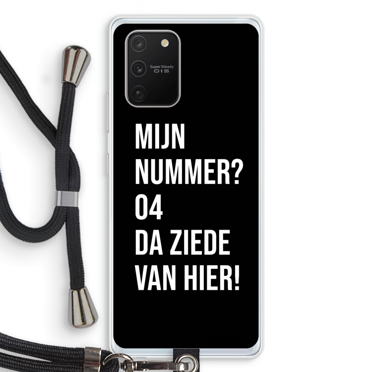 Da ziede van hier - Zwart: Samsung Galaxy S10 Lite Transparant Hoesje met koord