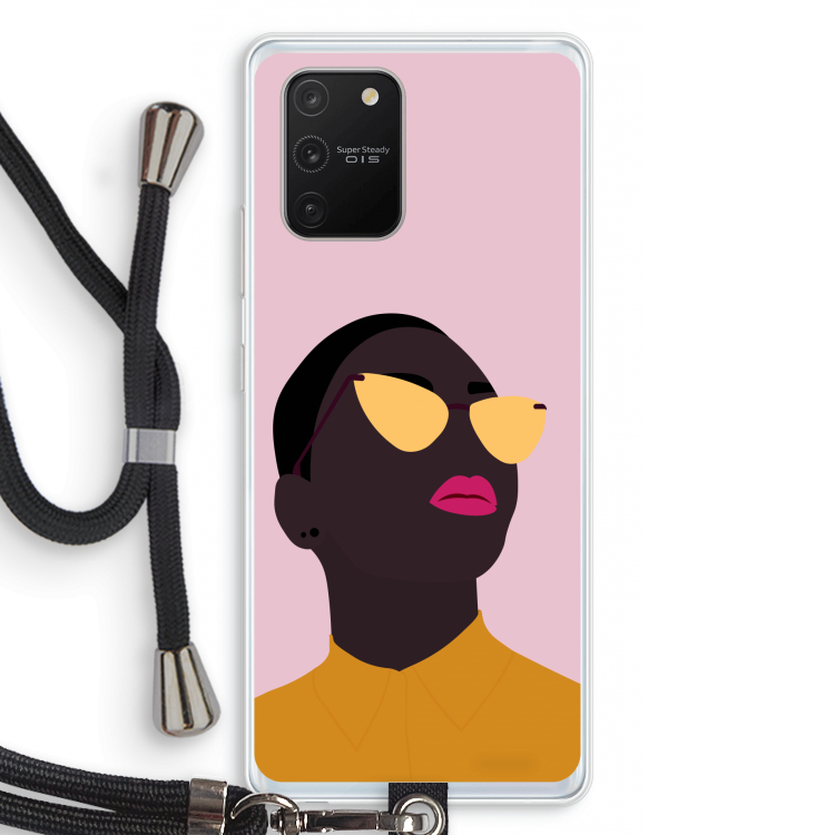 Yellow glasses: Samsung Galaxy S10 Lite Transparant Hoesje met koord