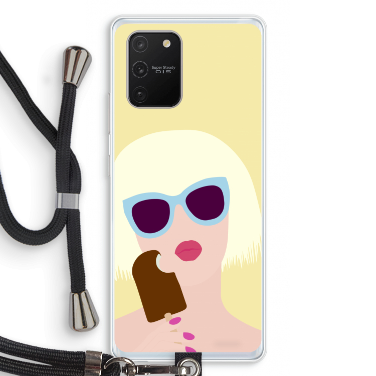 Ice cream: Samsung Galaxy S10 Lite Transparant Hoesje met koord