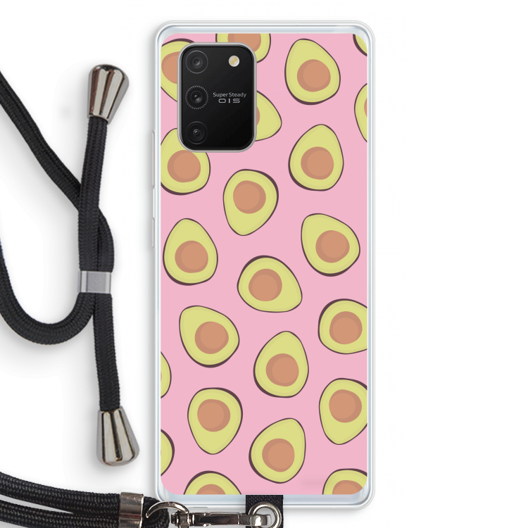 Dancing avocados: Samsung Galaxy S10 Lite Transparant Hoesje met koord