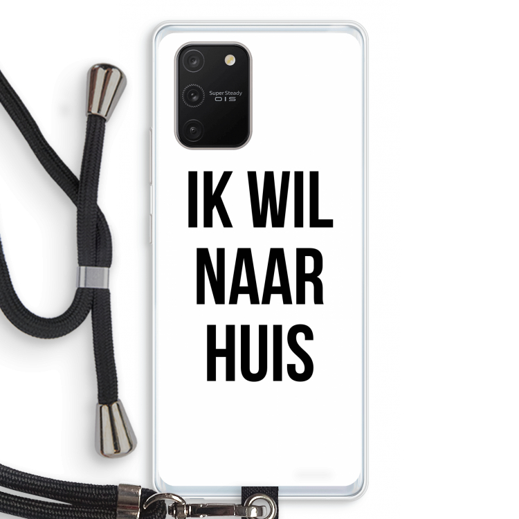 Ik wil naar huis: Samsung Galaxy S10 Lite Transparant Hoesje met koord