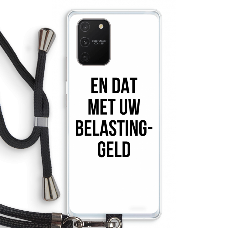 Belastinggeld: Samsung Galaxy S10 Lite Transparant Hoesje met koord