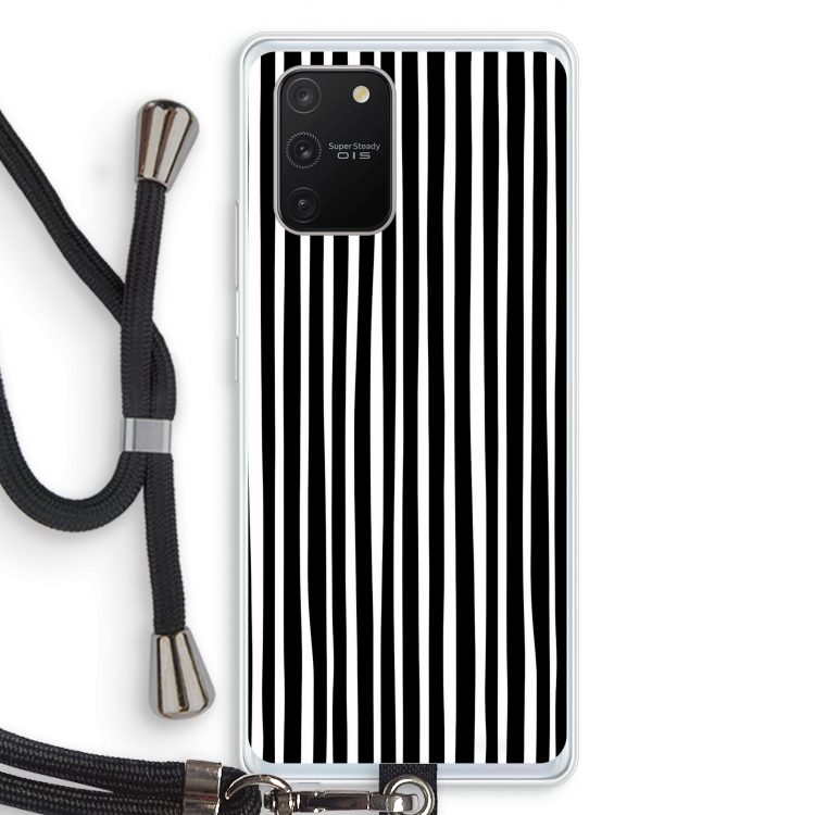 Stripes: Samsung Galaxy S10 Lite Transparant Hoesje met koord