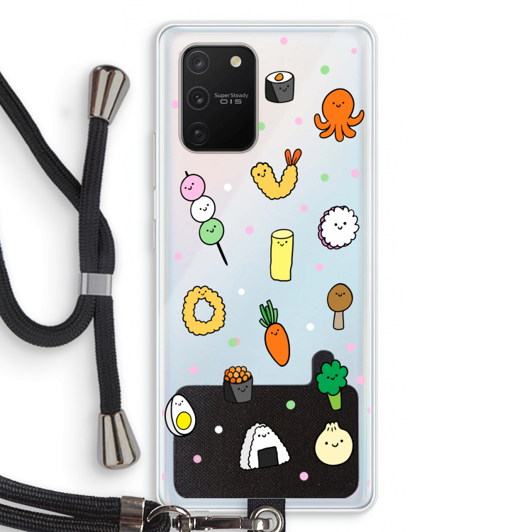 Happy bento friends: Samsung Galaxy S10 Lite Transparant Hoesje met koord