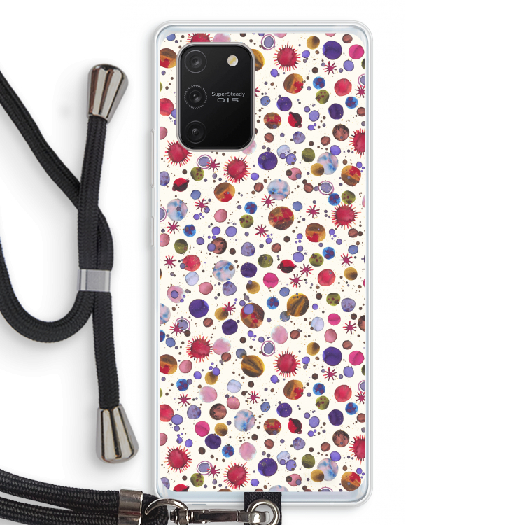 Planets Space: Samsung Galaxy S10 Lite Transparant Hoesje met koord